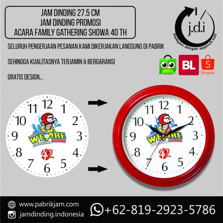 Jam Dinding Showa 27.5cm dari https://pabrikjam.com