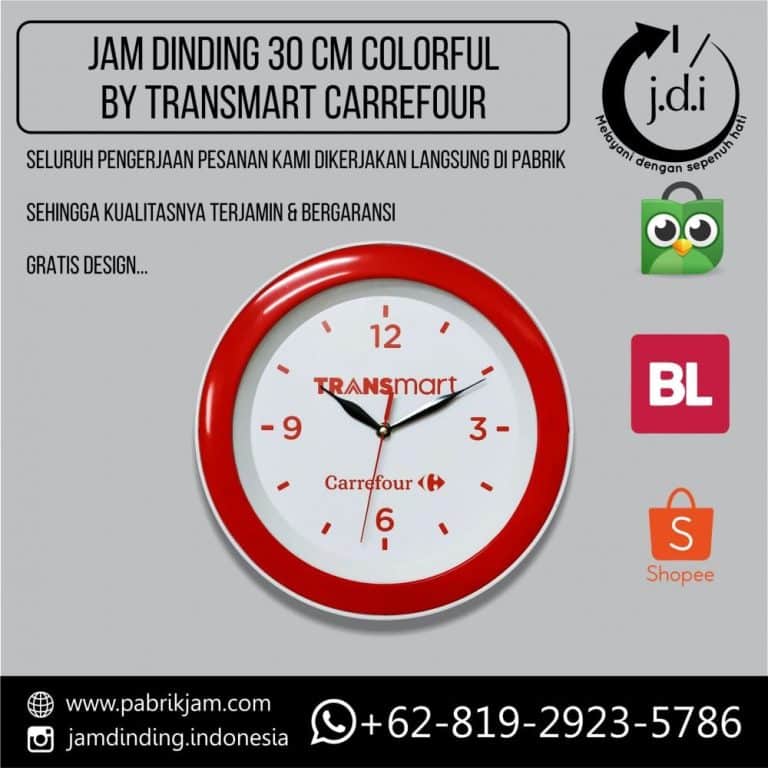 Jam Dinding Promosi Transmart Carrefour 30cm