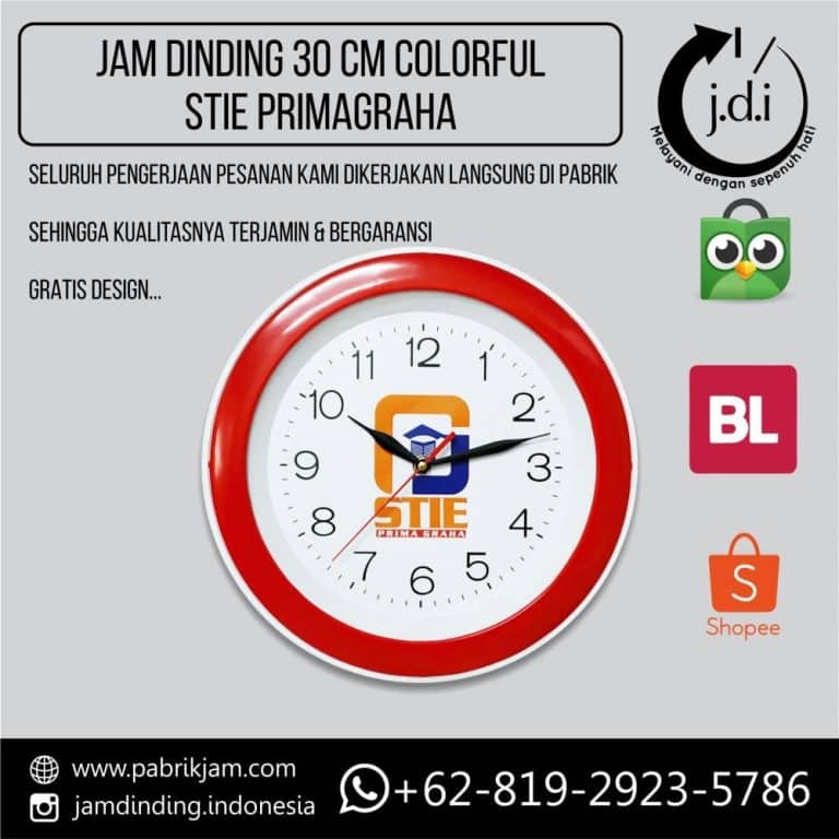 Jam Dinding Promosi 30 cm Colorful STIE PRIMAGRAHA