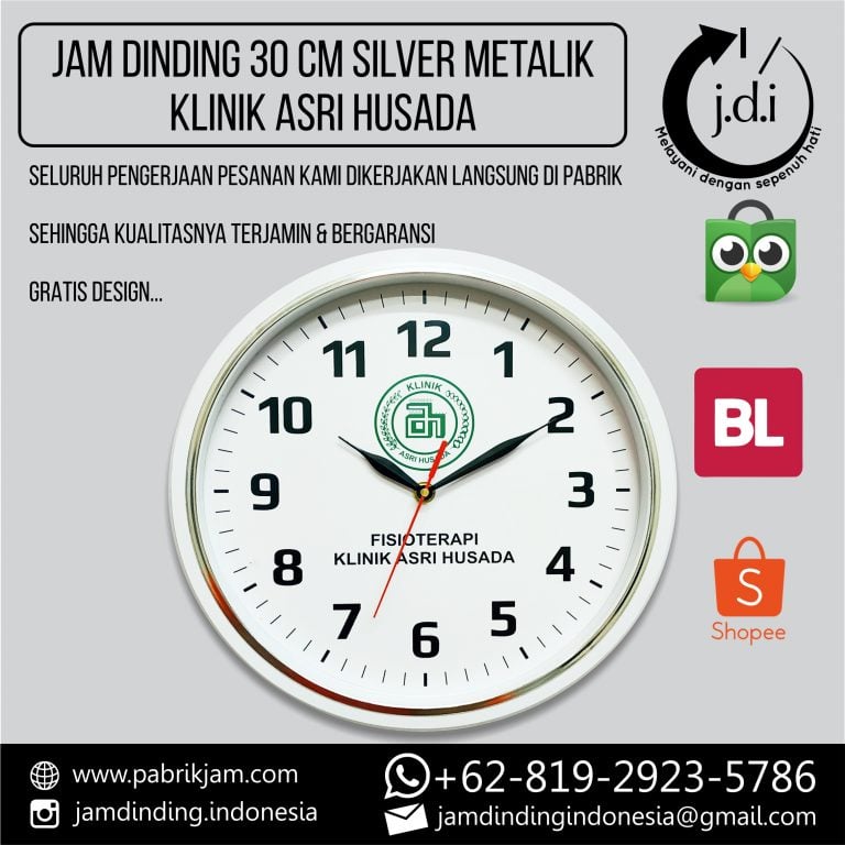 JAM DINDING PROMOSI 30 CM KLINIK ASRI HUSADA
