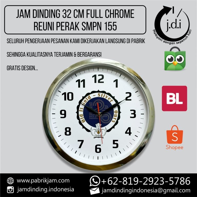 JAM DINDING PROMOSI 32 cm REUNI SMPN 155