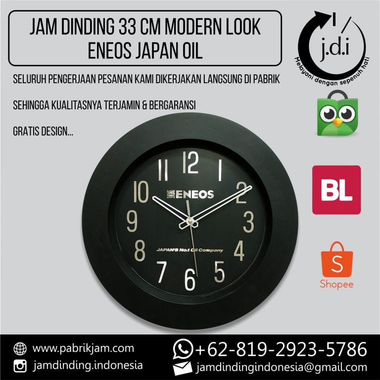 Jam dinding custom promosi eneos japan oil https://pabrikjam.com