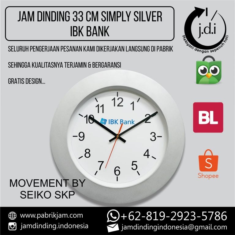 JAM DINDING PROMOSI 33 cm ibk bank korea