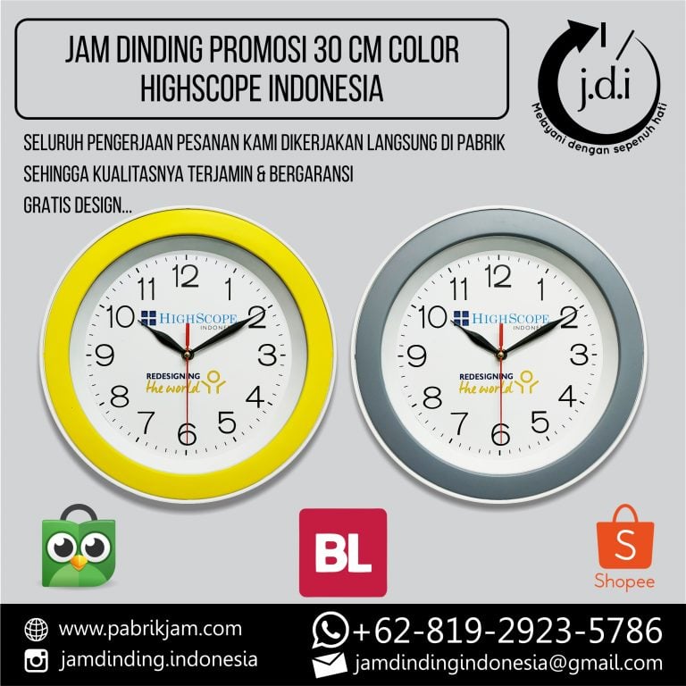 JAM DINDING PROMOSI 30 CM HIGHSCOPE