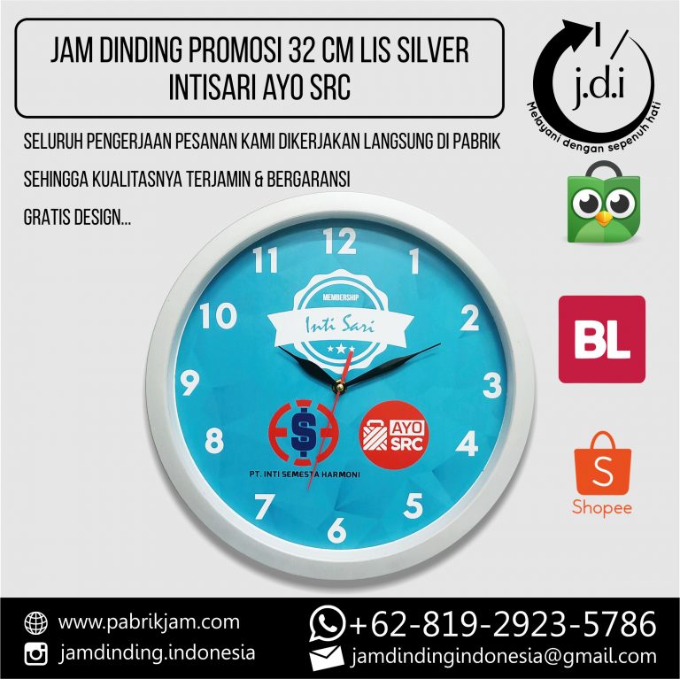jam dinding custom SRC 32cm custom color - https://pabrikjam.com