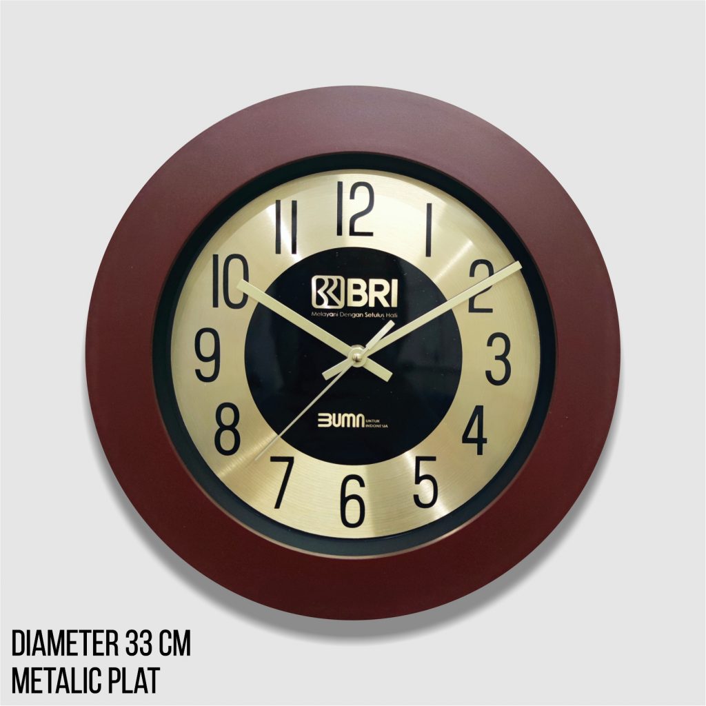 Jam Dinding Custom 33 CM BUMN BANK RAKYAT INDONESIA produksi https://pabrikjam.com.