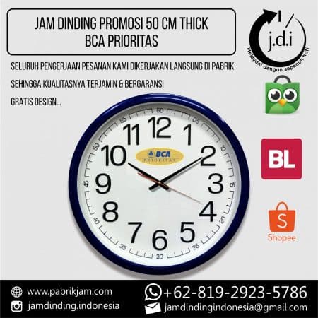 SOUVENIR MERCHANDISE JAM DINDING PROMOSI 50CM BCA BANK CENTRAL ASIA PRIORITAS