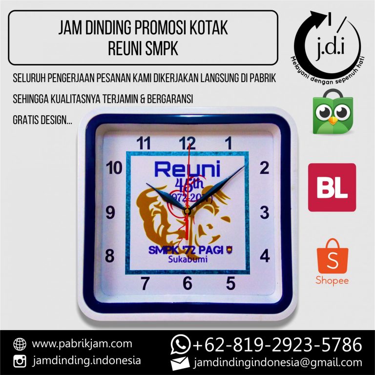 SOUVENIR MERCHANDISE JAM DINDING PROMOSI KOTAK REUNI SMPK