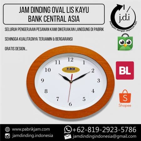 souvenir korporat jam dinding BCA