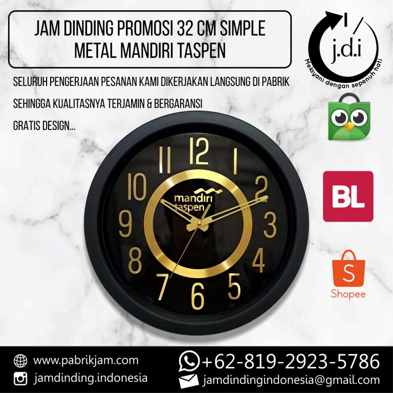 jam dinding mandiri taspen 32cm metal lis simple promosi https://pabrikjam.com