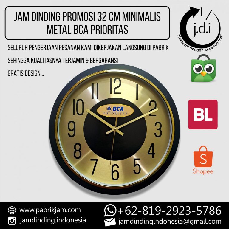 jam dinding bca prioritas 32cm metal tebal top chrome produksi https://pabrikjam.com