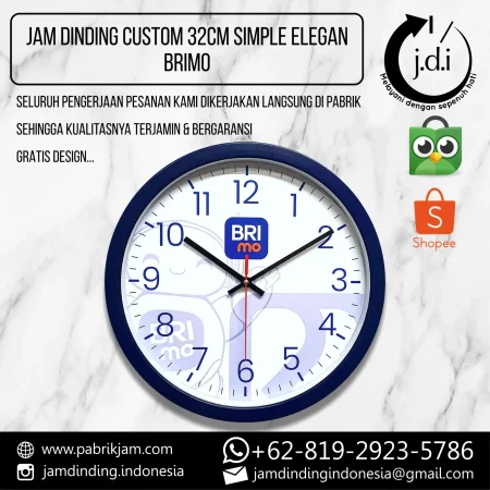 Jam BRImo custom souvenir branding BRI efektif pesan di https://pabrikjam.com
