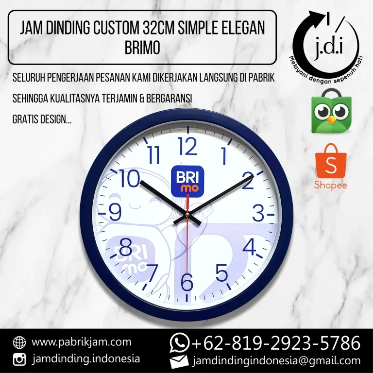 Jam BRImo custom souvenir branding BRI efektif pesan di https://pabrikjam.com