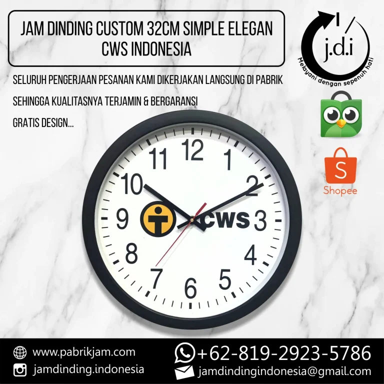 Jam CWS Indonesia - branding efektif via https://pabrikjam.com
