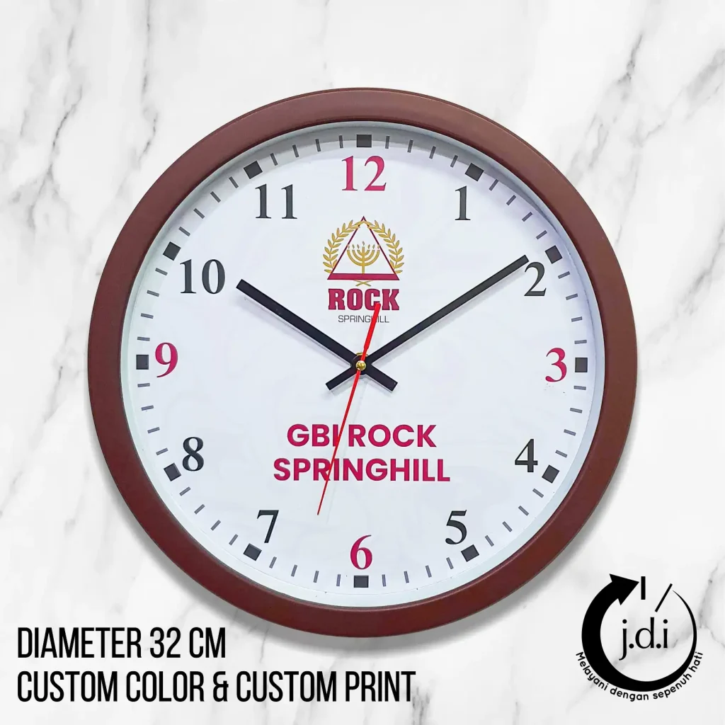 Pesan Jam GBI ROCK SPRINGHILL 32cm merchandise gereja dari https://pabrikjam.com